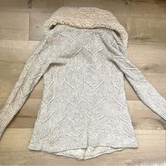 Anthropologie Sleeping on Snow Cowgirl Sherpa Cardigan Sweater Jacket cabincore - Picture 10 of 13